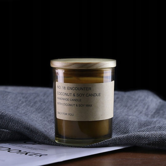 Aromatic Soy Candle in Jar with Coconut Scent