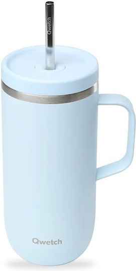 Qwetch Mug Thermos Stainless Steel 600ml Pastel Blue