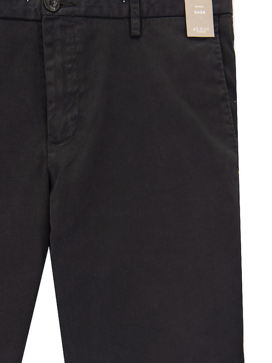 Παντελόνι Chino Ελαστικό σε Slim Εφαρμογή Μαυρο