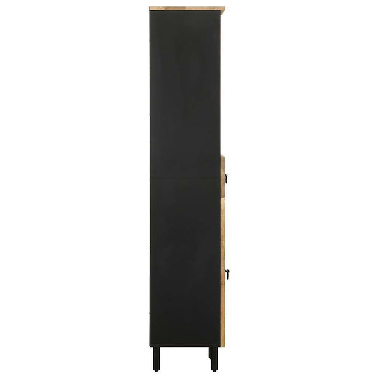 vidaXL Badezimmersäule Boden H38xB33.5xH160cm Schwarz