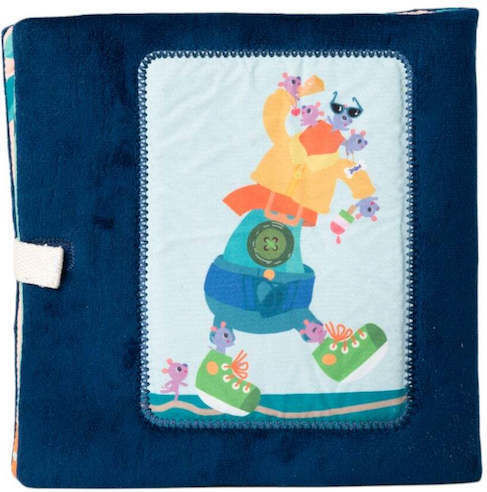 Lilliputiens Activity Book Learn to Dress made of Fabric for 18++ Months
