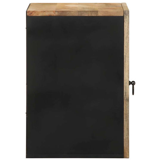 vidaXL Holz Badezimmerschrank B38xT33.5xH48cm Schwarz