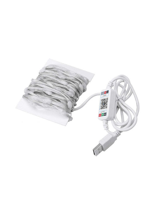 100 Luminite LED 10m. Multicolore USB tip Șir 1buc 100 Luminite LED 10m. Multicolore USB tip Șir 1buc