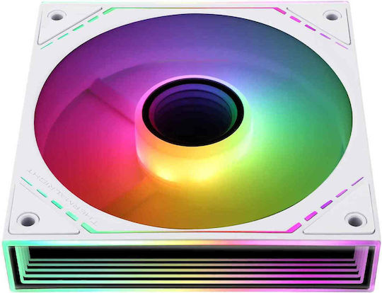 Thermalright Case Fan 120mm (1500rpm / 47.6cfm) With ARGB Lighting And 4-Pin PWM Connection White