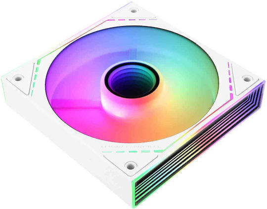 Thermalright Case Fan 120mm (1500rpm / 47.6cfm) With ARGB Lighting And 4-Pin PWM Connection White