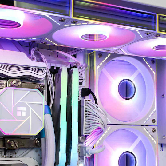 Thermalright Case Fan 120mm (1500rpm / 47.6cfm) With ARGB Lighting And 4-Pin PWM Connection White