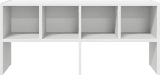 Entry Furniture with Shoe Rack & Wardrobe White 89.5x30x40cm