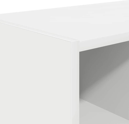 Entry Furniture with Shoe Rack & Wardrobe White 89.5x30x40cm