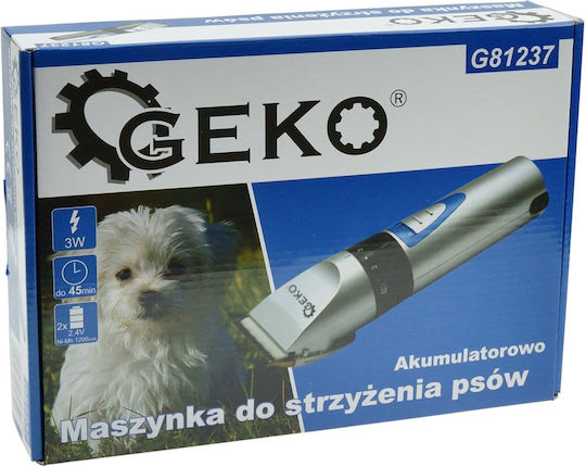 Geko Κουρευτική Μηχανή Σκύλων Ρεύματος από Τιτάνιο Γκρι