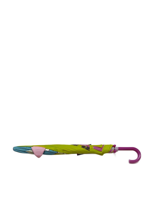 Chanos Kinderregenschirm Gebogener Handgriff Grüne 45cm