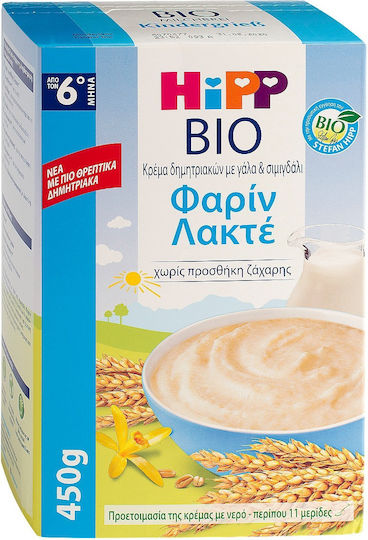 Hipp Baby Cream Farine Lactée No Added Sugar 450gr for 6+ Months