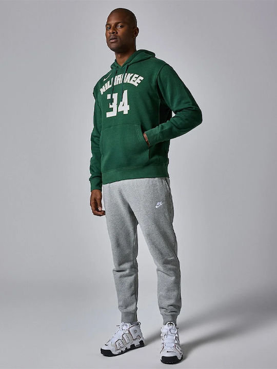 NBA Milwaukee Bucks Club Суитшърт с Качулка Зелен
