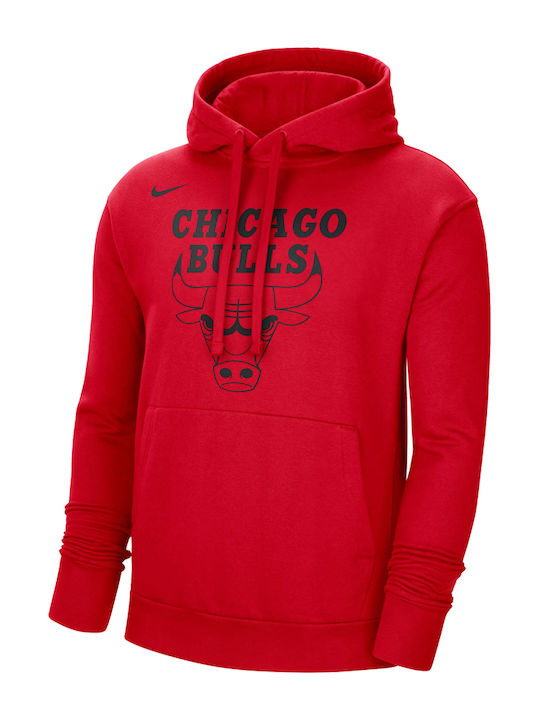 Chicago Bulls Essential Φούτερ με Κουκούλα Κόκκινο