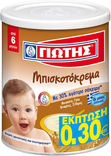Γιώτης Βρεφική Κρέμα Μπισκοτόκρεμα 300gr για 6+ Μηνών
