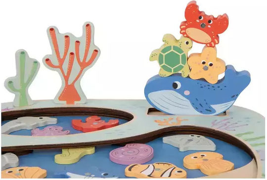 Tooky Toys Ξύλινο Παιχνίδι Ψαρέματος (Διάφορα Σχέδια) 1τμχ