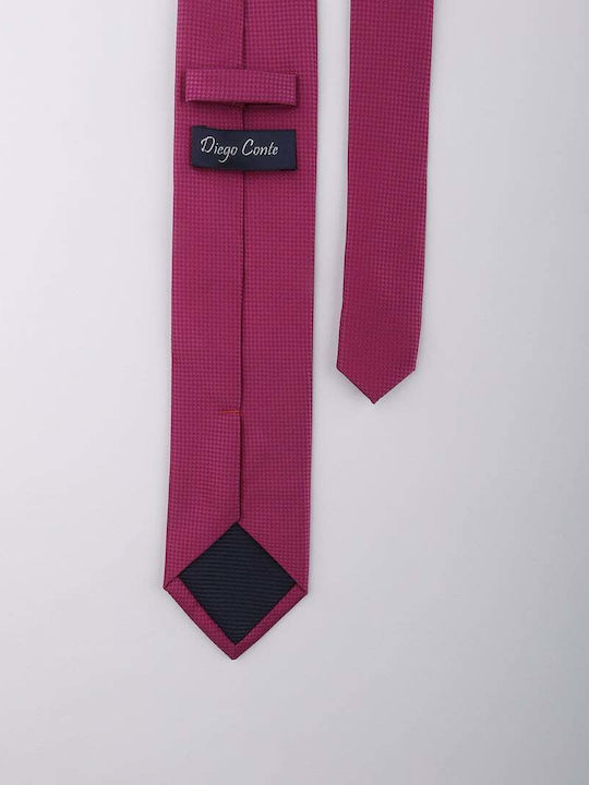 Diego Conte Men's Tie Printed in Fuchsia Color