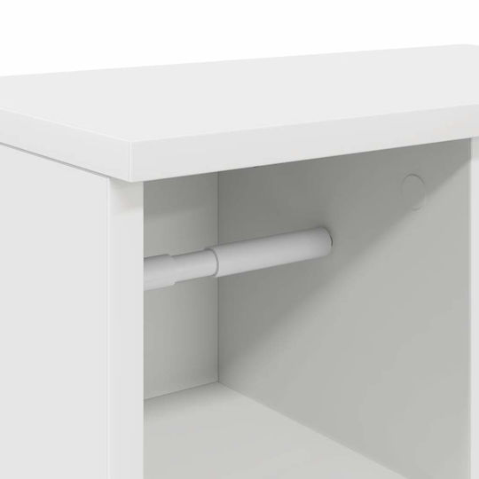 vidaXL Bathroom Cabinet L39xW22xH90cm White