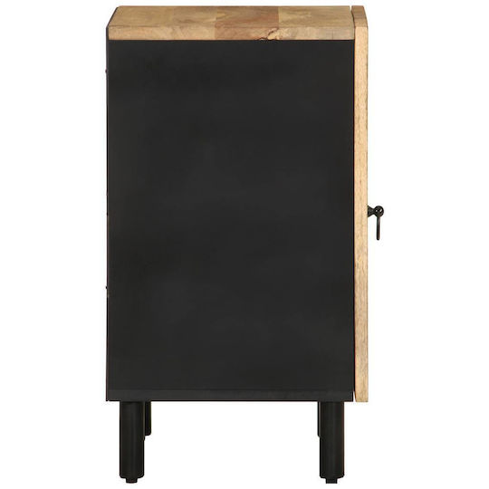 vidaXL Holz Badezimmerschrank B38xT33.5xH58cm Schwarz
