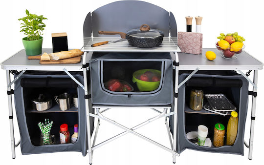 Jumi Schrank Metallisch für Camping Klappbar