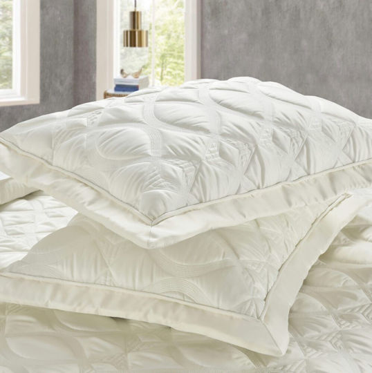 Liolios Home Monte Carlo Set Coverlet Queen Size Ivory 250x240cm 3pcs