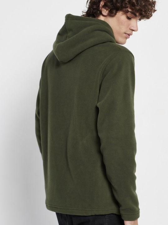 Funky Buddha Sweatshirt Fleece with Hood Green