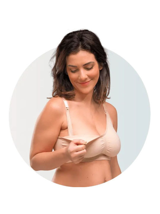 Carriwell Original Maternity & Nursing Bra with Clips Honey