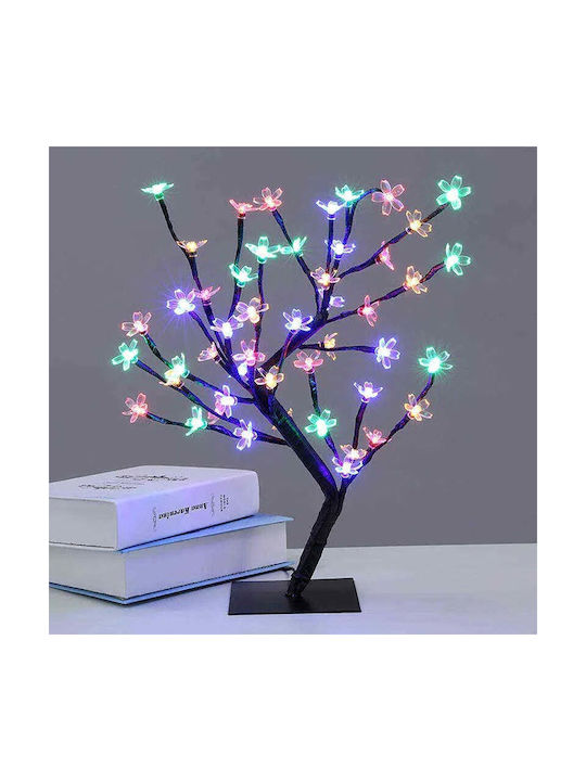 Copac cu Flori de Cireș 36 Lumini LED 40cm Înălțime Lumină Caldă Rece Alb Multicolor