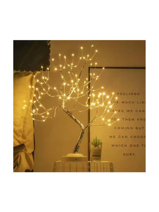 Lustră decorativă cu LED-uri, lampă de masă, copac cu 108 LED-uri, înălțime 50 cm, lumină alb cald multicoloră