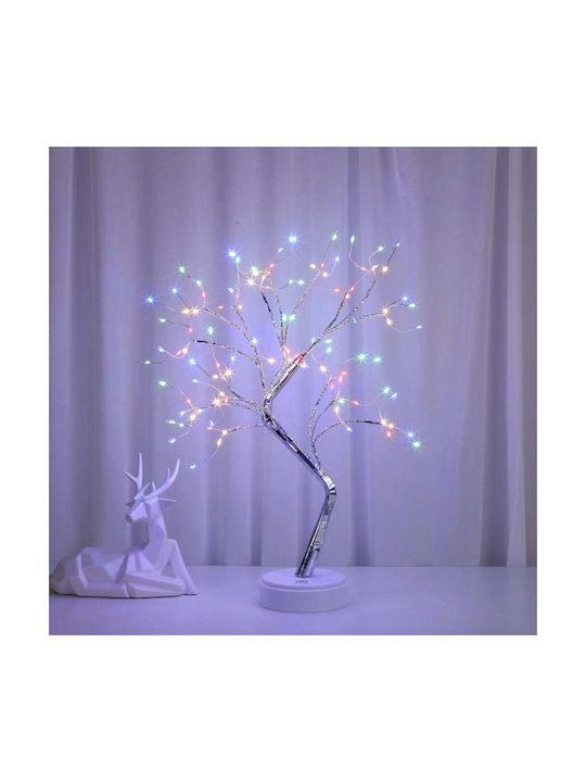 Lustră decorativă cu LED-uri, lampă de masă, copac cu 108 LED-uri, înălțime 50 cm, lumină alb cald multicoloră