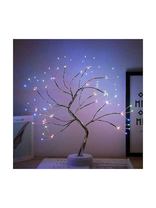 Lustră decorativă cu LED-uri, lampă de masă, copac cu 108 LED-uri, înălțime 50 cm, lumină alb cald multicoloră