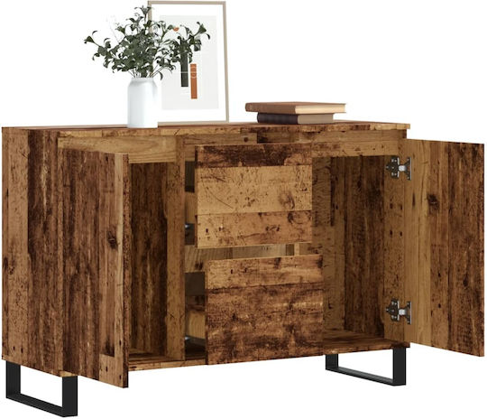Μπουφές Ξύλινος Παλιό Ξύλο 104x35x70cm