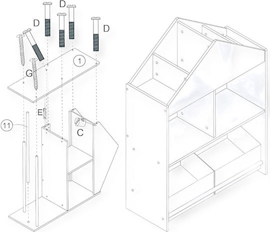 Библиотека Подов Forest House 60x30x75см