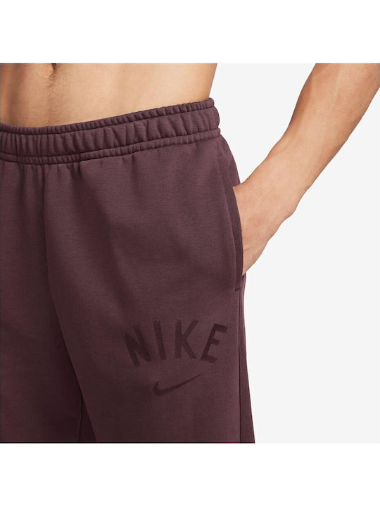 Swoosh Sweatpants Dri-Fit with Elastic Burgundy