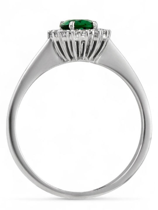 Etho Messina Ring with Diamond made of White gold 14K