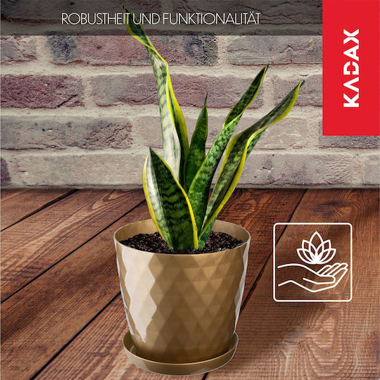 Kadax Plastic Flower Pot Saucer 20cm Gold
