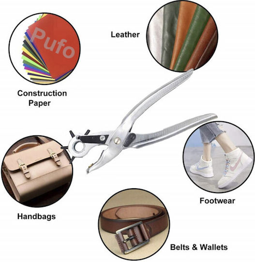 Set 3 Pieces Crimping Pliers Pre-cut Fixing Rings Staples Rings Drilling Belts Clothing Items