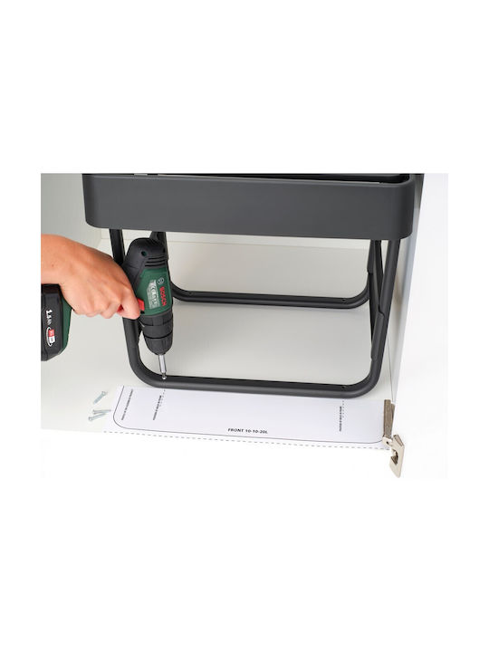 Brabantia Brabantia Mülleimer Sort & Go Kunststoff Dunkelgrau & Jadegrün 40,4x39,6x48,1cm