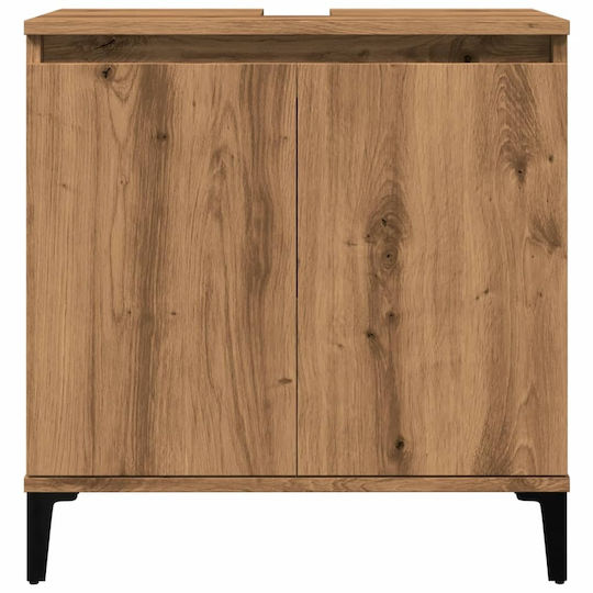vidaXL Πάγκος χωρίς Νιπτήρα Μ58xΒ33xΥ60cm Δρυς