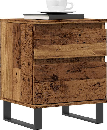 Noptiere Metalice Old wood 2buc 40x35x50cm
