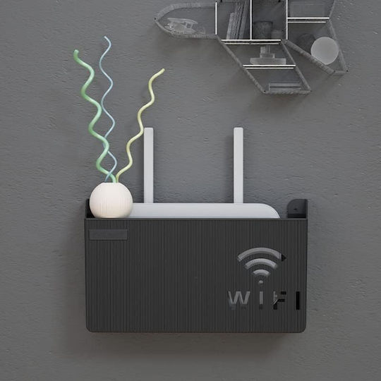 Suport Router Wifi Zola Plastic 24.8x14.6x5.8 Cm Negru