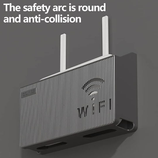 Suport Router Wifi Zola Plastic 24.8x14.6x5.8 Cm Negru