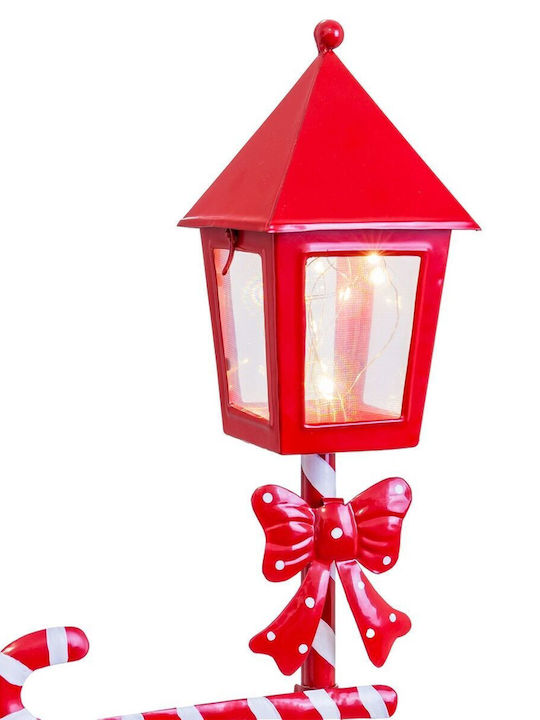 BigBuy Illuminated Christmas Metal Figure Mailbox Red Height 67.5cm