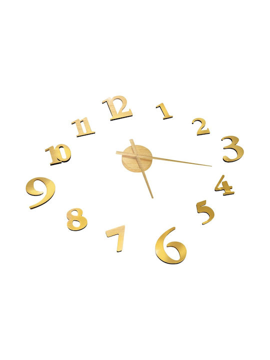 vidaXL 3D Wall Clock Gold Ø100cm