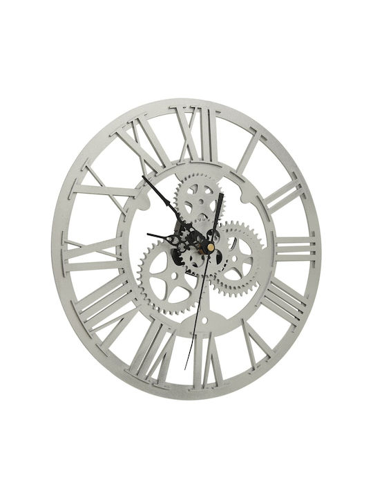 vidaXL Wall Clock Silver Ø30cm