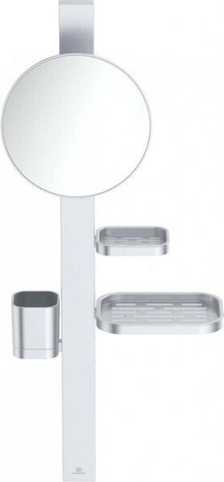 Ideal Standard Ράγα Μπάνιου Μονή Επιτοίχια με Βίδες ​70x70cm Ασημί