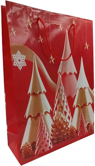 Paper Christmas Bag for Gift Red 41x11.2x30cm.