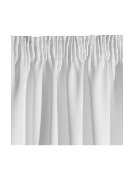 Eurofirany Perdea de Întunecare cu Coafură Logan Albă 135x270cm