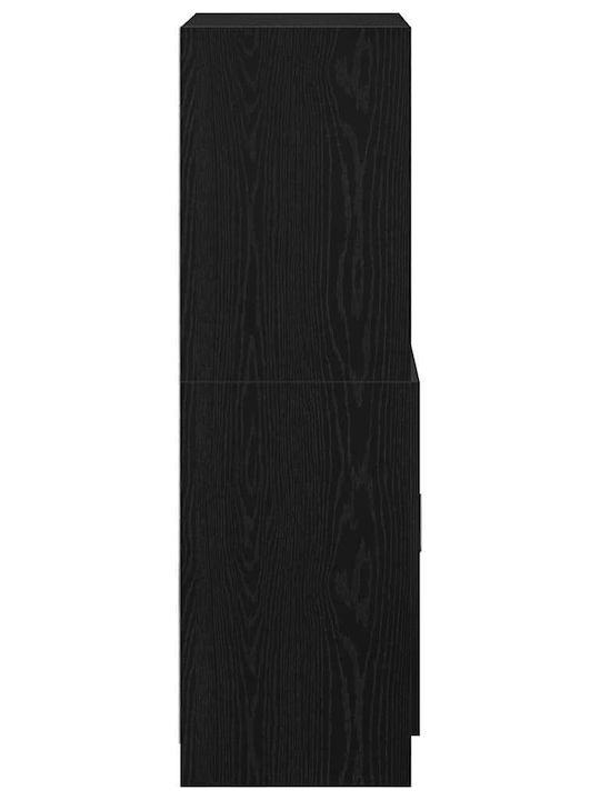 Висок Шкаф Кухненски Черен 57x41.5x131.5см