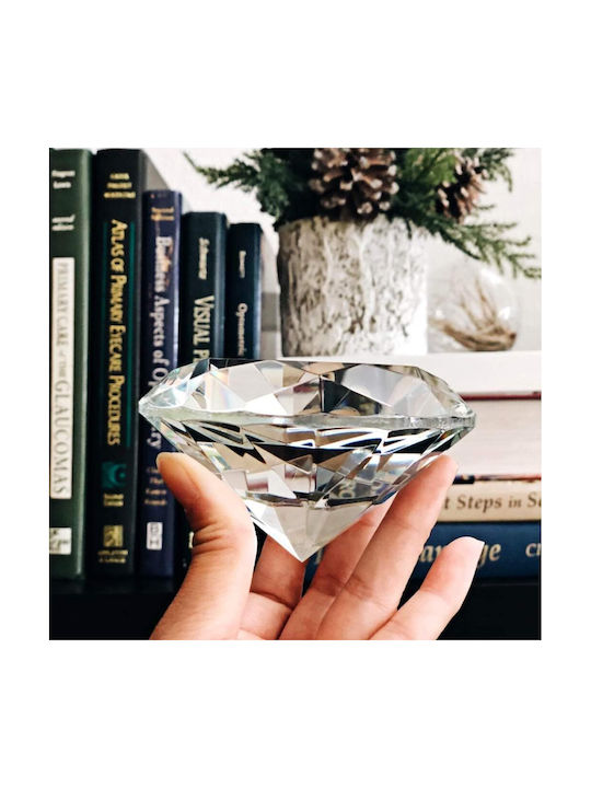 Kristall Funkelnder Diamant 100 mm Diamant Edelstein Briefbeschwerer Hochzeit Büro Wohnkultur Transparent 5281
