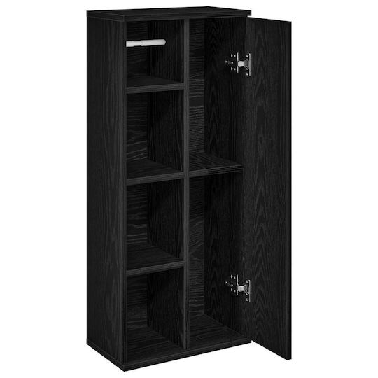vidaXL Cabinet de baie L39xA22xÎ90cm Negru